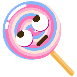 face with rolling eyes and lollipop