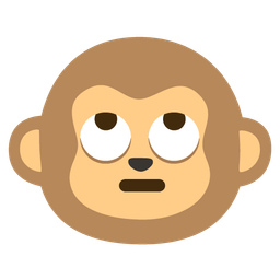 face with rolling eyes and monkey face