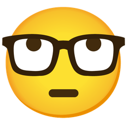 face with rolling eyes and nerd face