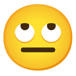 face with rolling eyes and neutral face