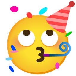 face with rolling eyes and partying face