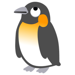 face with rolling eyes and penguin