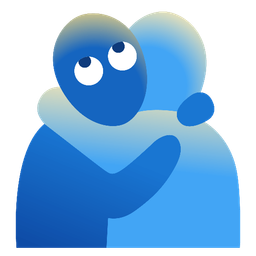 face with rolling eyes and people hugging