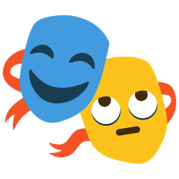 face with rolling eyes and performing arts