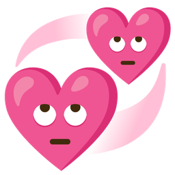 face with rolling eyes and revolving hearts