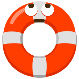 face with rolling eyes and ring buoy