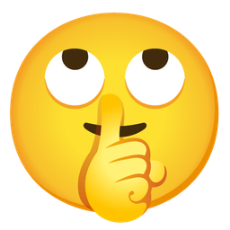 face with rolling eyes and shushing face