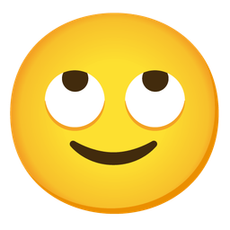 Face with rolling eyes and Slightly smiling face