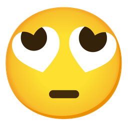 Face with rolling eyes and Smiling face with heart-eyes