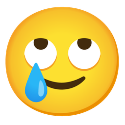 Face with rolling eyes and Smiling face with tear