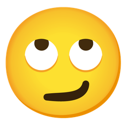 face with rolling eyes and smirking face