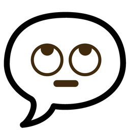 face with rolling eyes and speech balloon