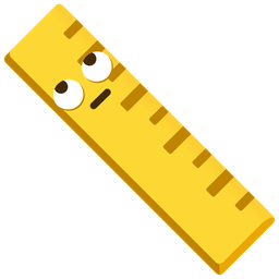 face with rolling eyes and straight ruler