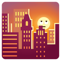 face with rolling eyes and sunset