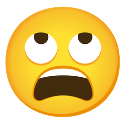 face with rolling eyes and weary face