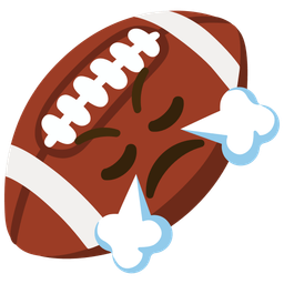 face with steam from nose and american football