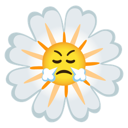 face with steam from nose and blossom