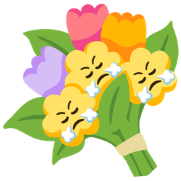 face with steam from nose and bouquet