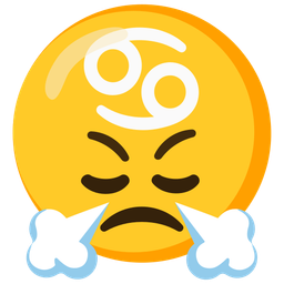 face with steam from nose and Cancer