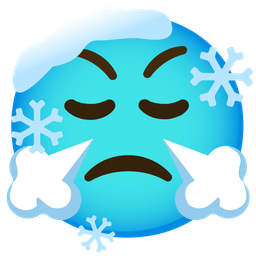 face with steam from nose and cold face