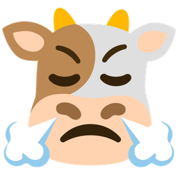 face with steam from nose and cow face