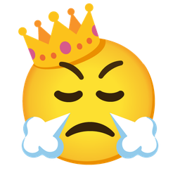 Face with steam from nose and Crown