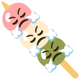 face with steam from nose and dango