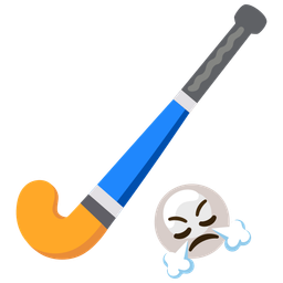 face with steam from nose and field hockey