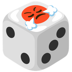 face with steam from nose and game die