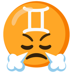 face with steam from nose and Gemini