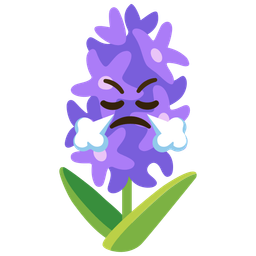 Face with steam from nose and Hyacinth