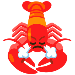 face with steam from nose and lobster