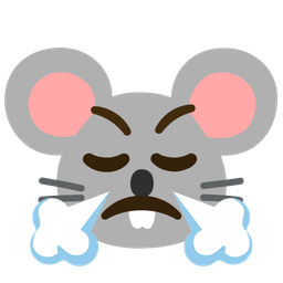 face with steam from nose and mouse face