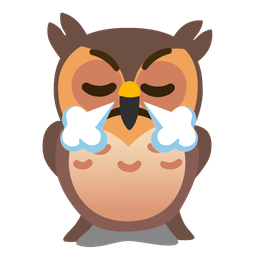 face with steam from nose and owl