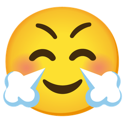 Face with steam from nose and Smiling face