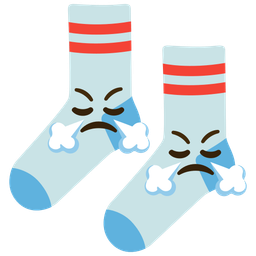 face with steam from nose and socks