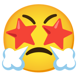 Face with steam from nose and Star-struck