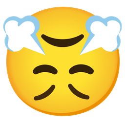 Face with steam from nose and Upside-down face