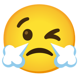 Face with steam from nose and Winking face