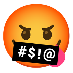 Face with symbols on mouth and Face savoring food