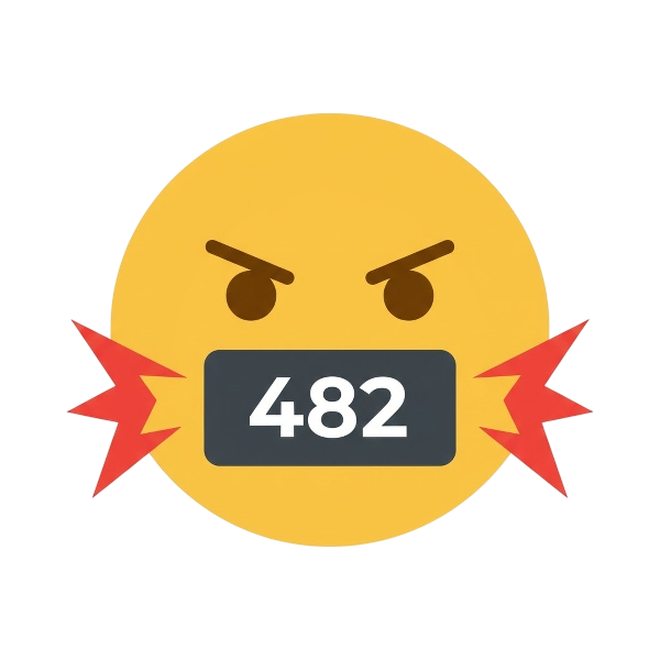 Face with symbols on mouth and Input numbers