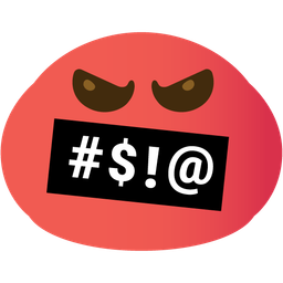 face with symbols on mouth and magic wand