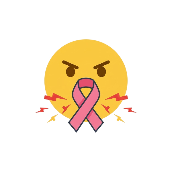 Face with symbols on mouth and Reminder ribbon