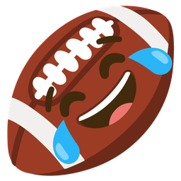 face with tears of joy and american football