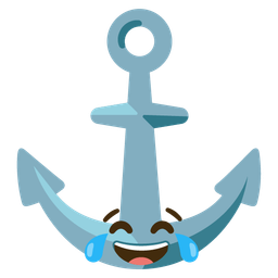 face with tears of joy and anchor