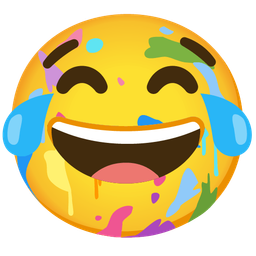 face with tears of joy and artist palette