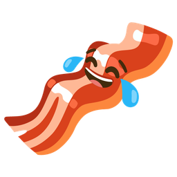 face with tears of joy and bacon