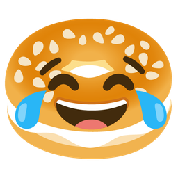 face with tears of joy and bagel