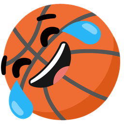 face with tears of joy and basketball