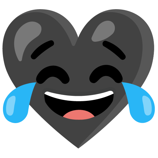 Face with tears of joy and Black heart